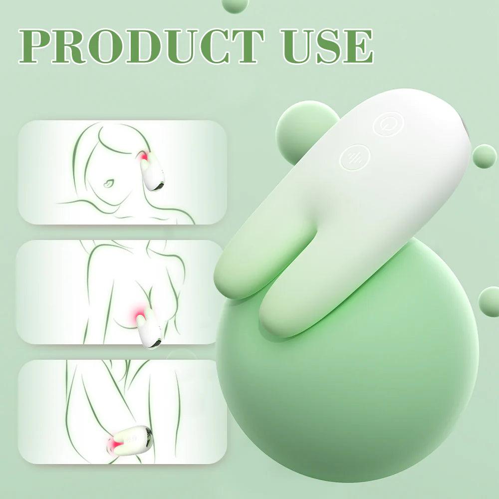 S-HANDE Mini-Klitoris-Nippelvibrator mit Hasenohren