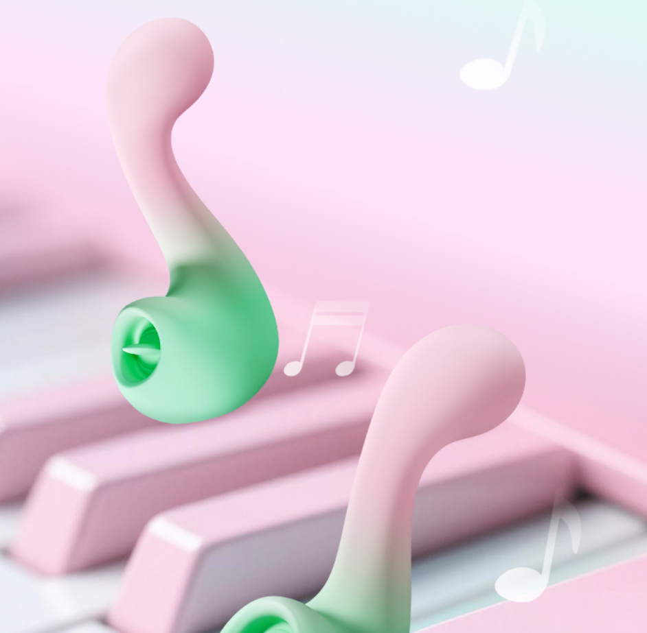 Female Tongue-In-Tongue Vibrator Rechargeable Silicone Dual-Head Vibrator