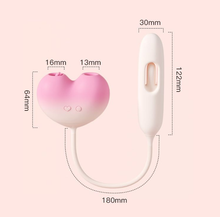ZEMALIA Heart Pro 4 in 1 Stimulator – Suction, Tongue, Tap & Vibration