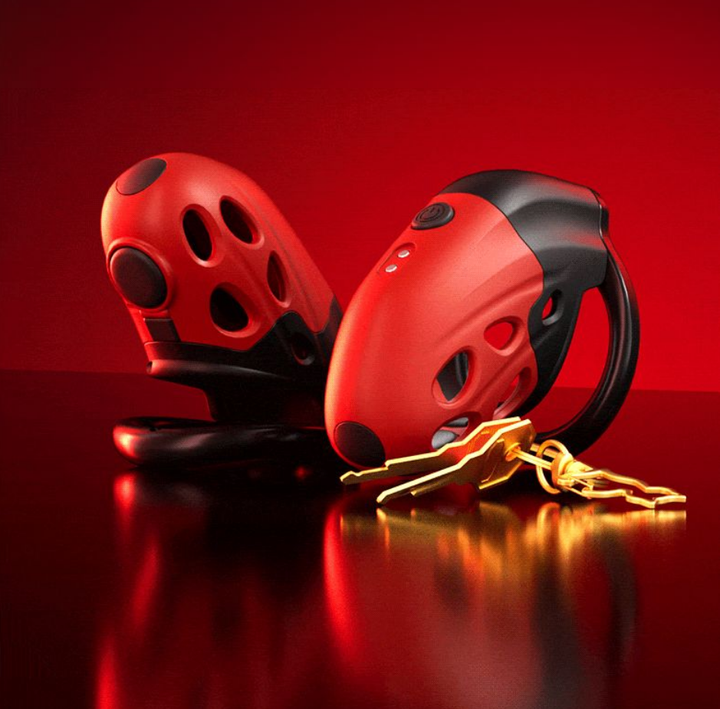 LOCKINK “Red Lian” Smart Vibrating Chastity Cage