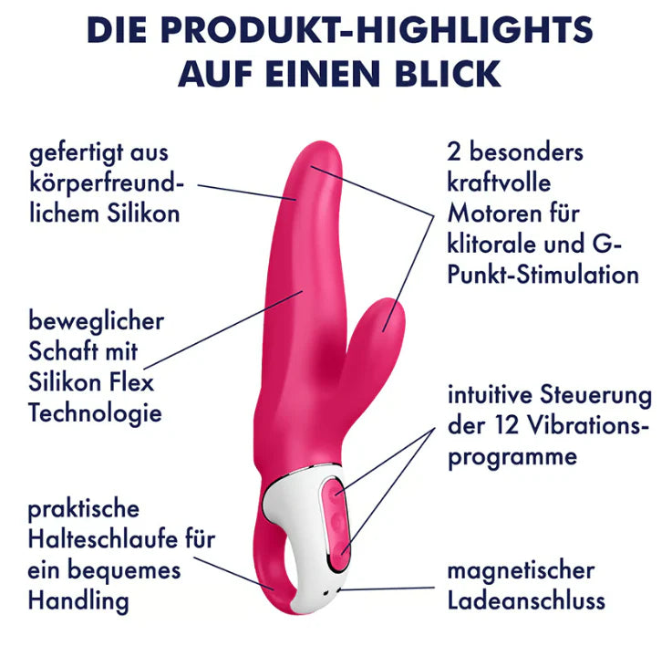 Satisfyer Mr. Rabbit Female Vibrator G-spot and Clitoral Stimulator