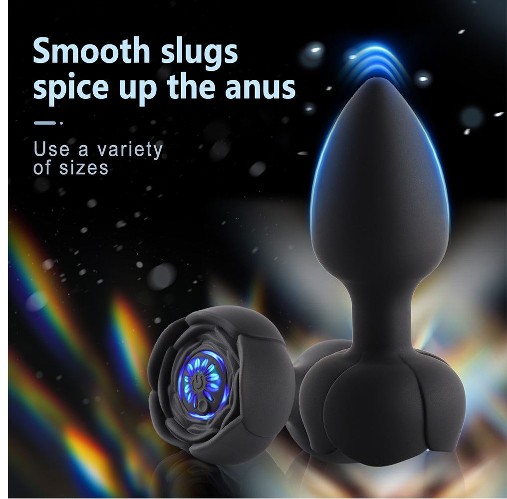 Rose Vibrating Light Up Led Butt Plugs