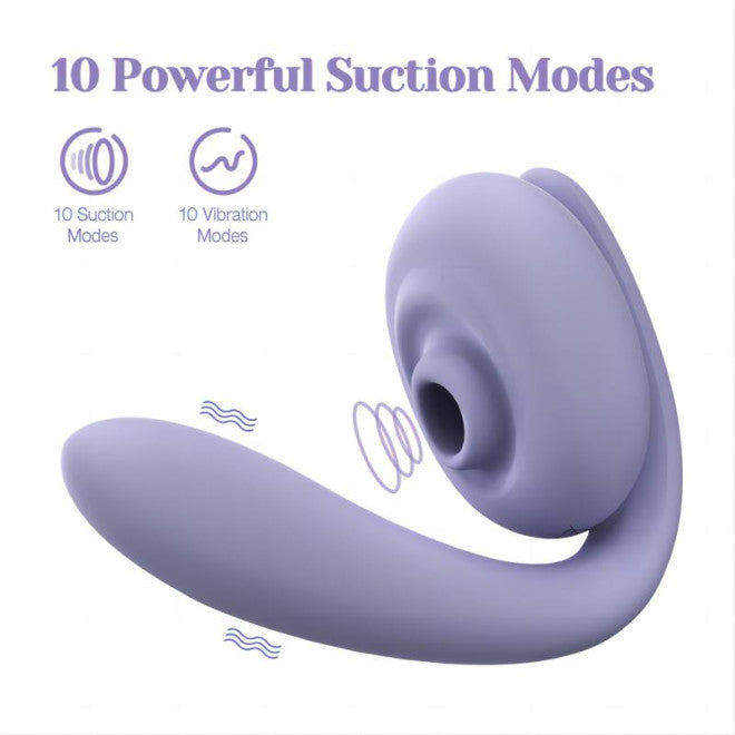 2-in-1 Clitoris Sucking Vibrator & G-spot Vibrator