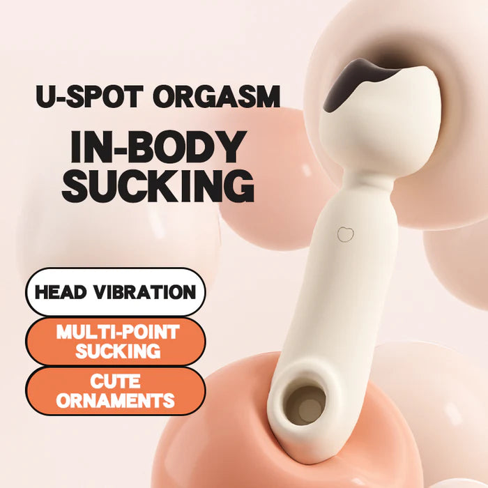 Cat 2 in1 Wand Vibrator & Sucker