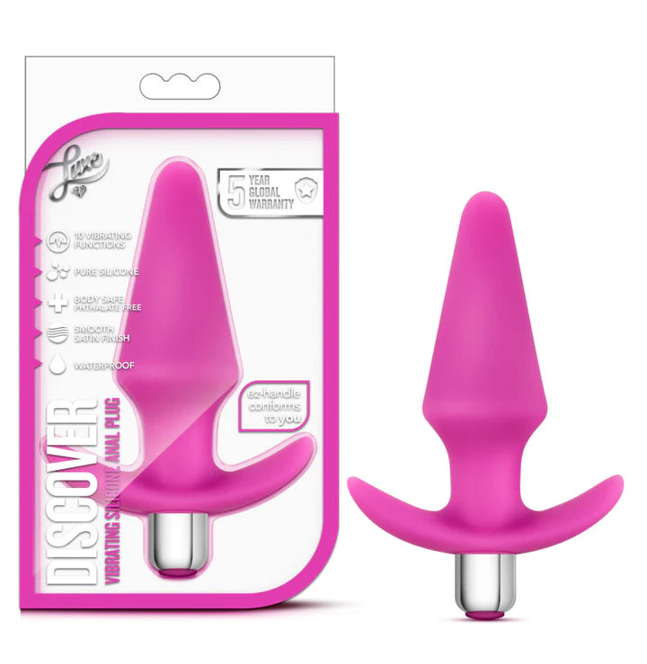 Blush 5" Vibrating Butt Plug with Handle