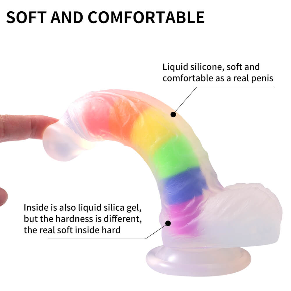 Jelly Silicone Colorful Lifelike Large Dildo