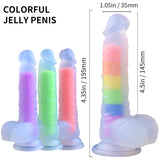 Jelly Silicone Colorful Lifelike Large Dildo