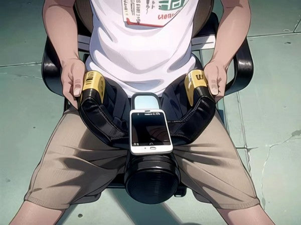 Double Handle Aircraft Cup Fully Automatic Retractable Rotating Male Masturbator