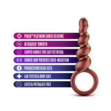 Blush 5.25 Inch Butt Plug Spiral Ring Copper