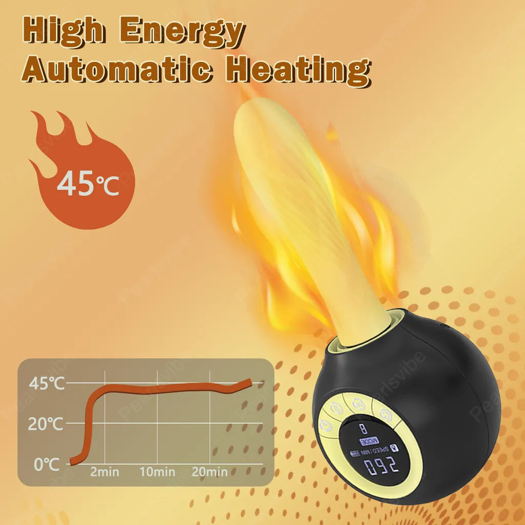 Wireless Remote Control Heated Thrust Vibrator