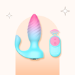 Gradient Color Vibrating Wireless Remote Control Jewel Anal Plug