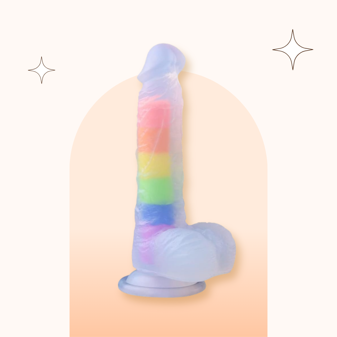 Jelly Silicone Colorful Lifelike Large Dildo