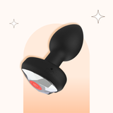 Heart Shaped Luminous Vibrating Anal Plug