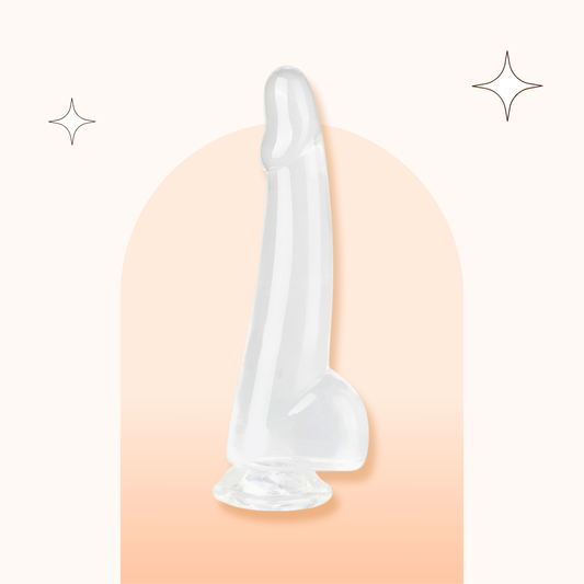 Jelly Soft Silicone Penis Realistic Dildo With Suction Cup And Scrotum