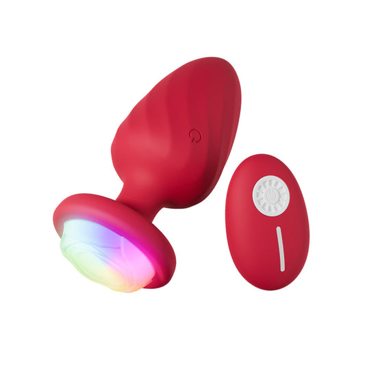 Ruby 10 Vibrating Light-Up Led Butt Plugs