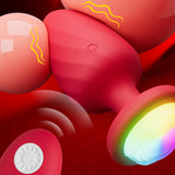 Ruby 10 Vibrating Light-Up Led Butt Plugs