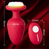 Ruby 10 Vibrating Light-Up Led Butt Plugs