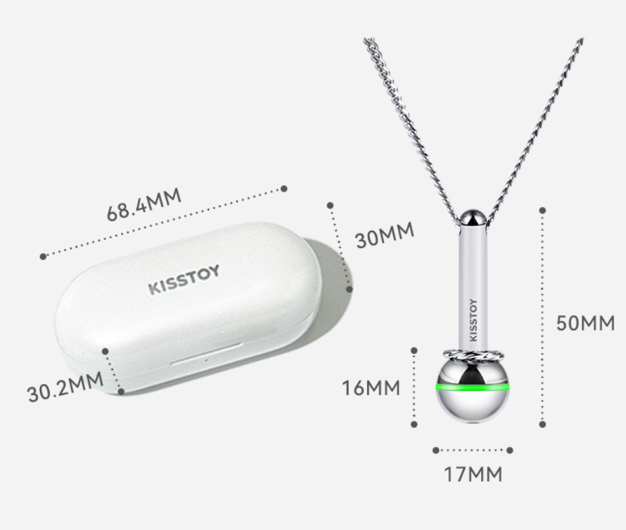 KISSTOY Signal Necklace Couple Vibrating Massager