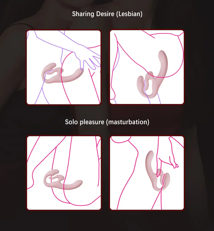 C-spot Double-Headed Dildo Female Vibrator